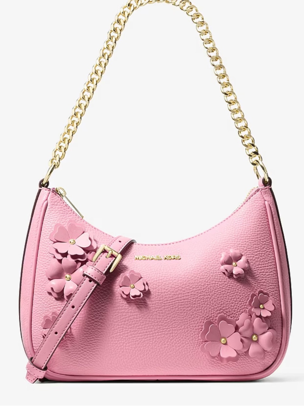 Michael Kors Jet Set Travel Large Embellished Convertible Crossbody Shoulder Bag - Picture 4 of 5